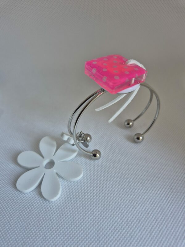 Bracelet Berlingot Breloques rose