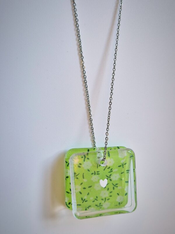 Collier Petits carrés vert